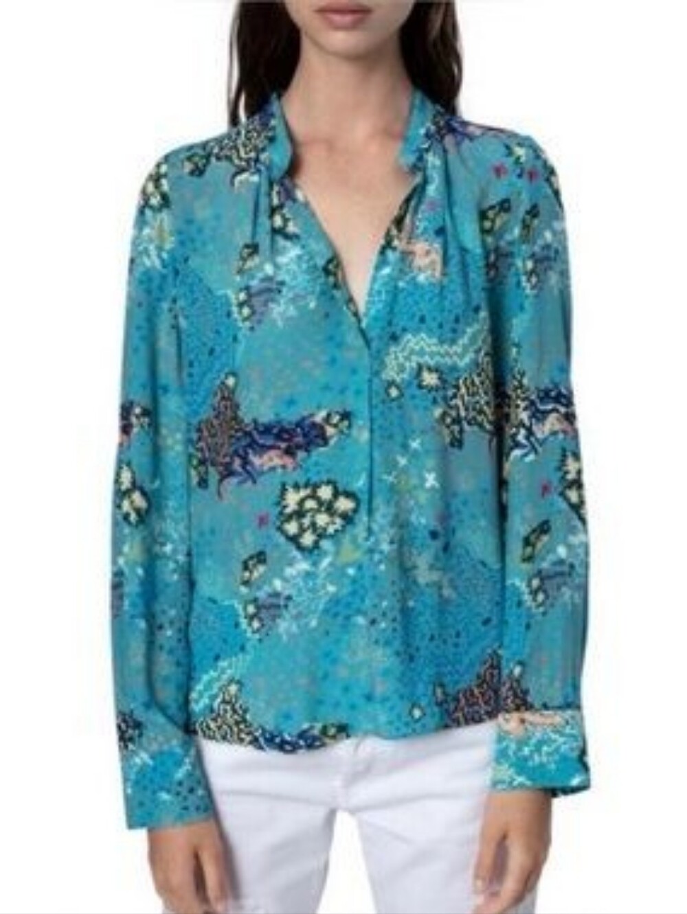 Zadig & Voltaire Ruskie Tink Glam Rock Blouse Size Medium